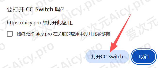 允许浏览器打开 CC Switch