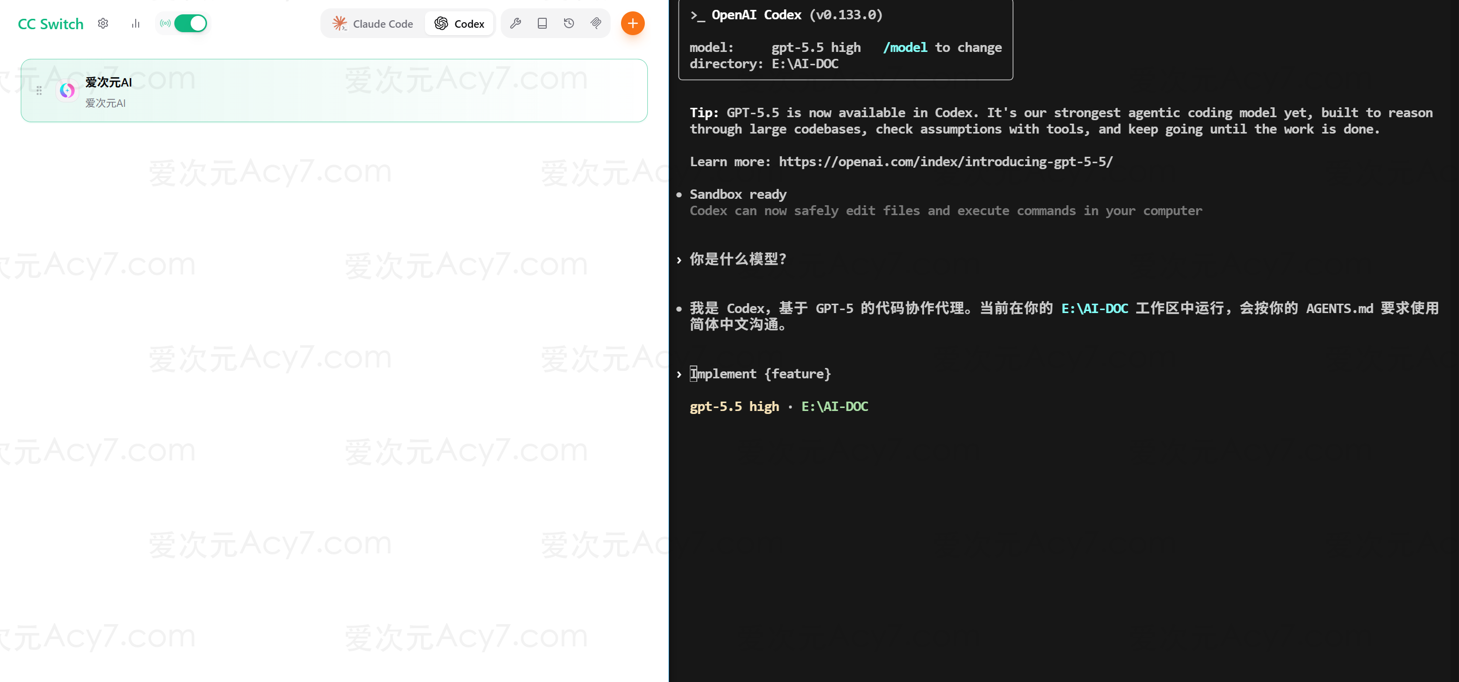 Codex 测试成功