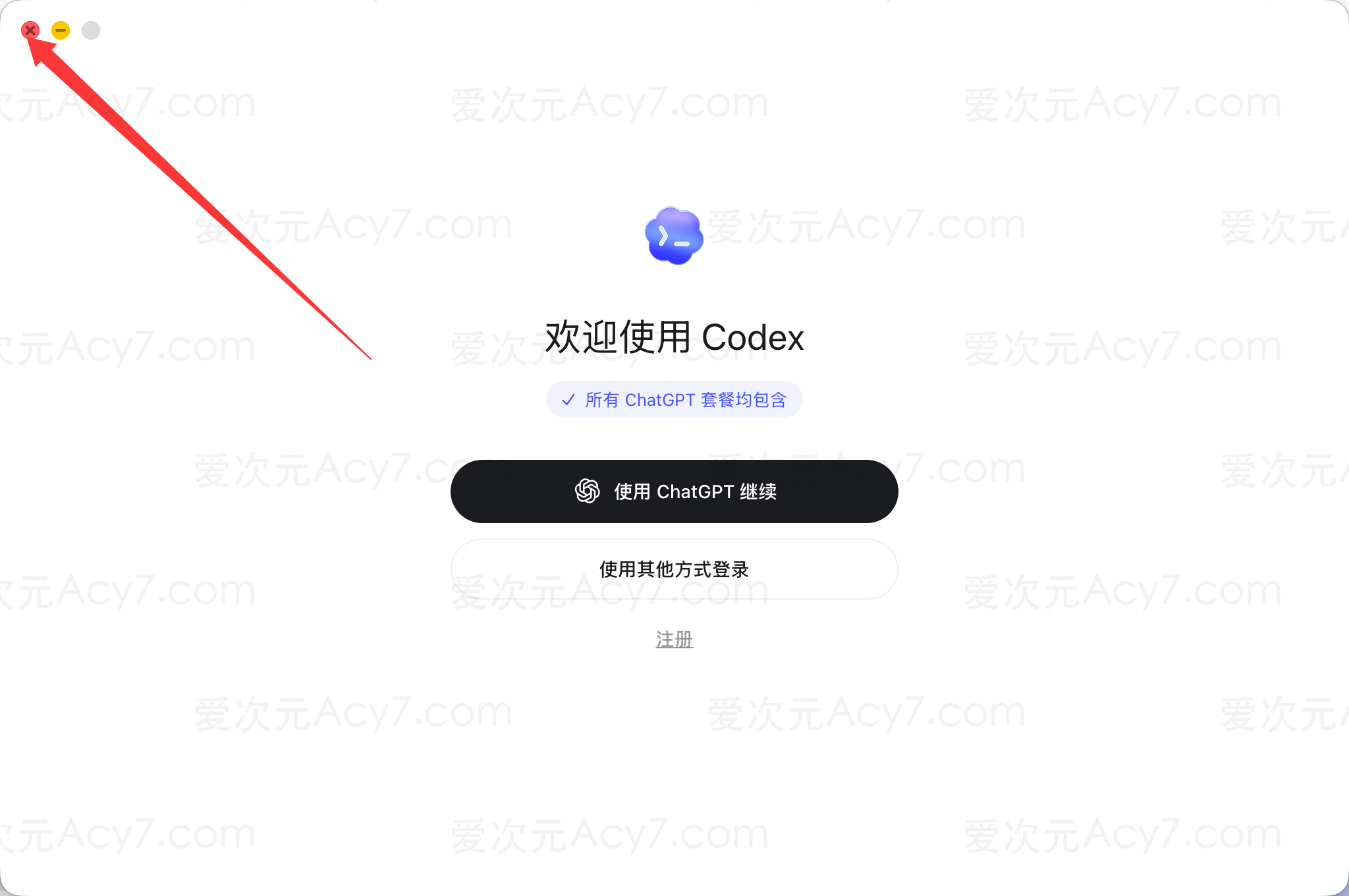 Codex 欢迎页面