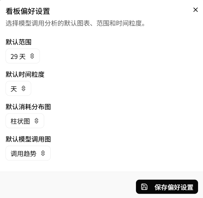 偏好设置面板