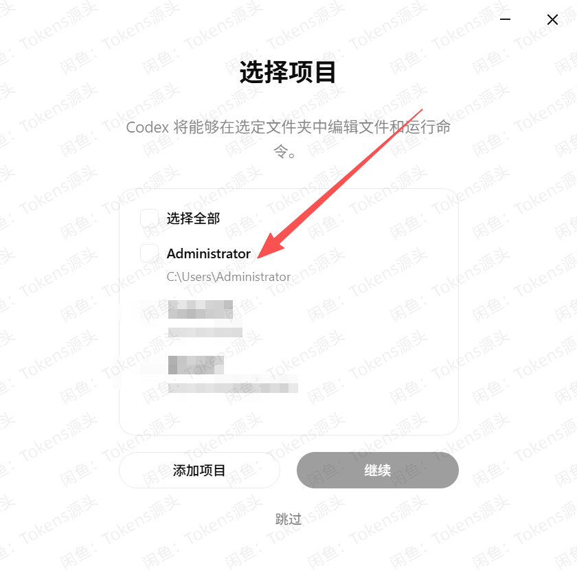 Codex APP 首次进入界面