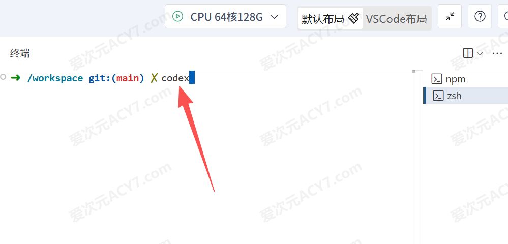 运行 Codex 命令